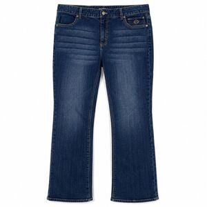 Harley Davidson Women’s 14 Bootcut Jeans Dark Wash Stretch Denim Y2K Biker Moto